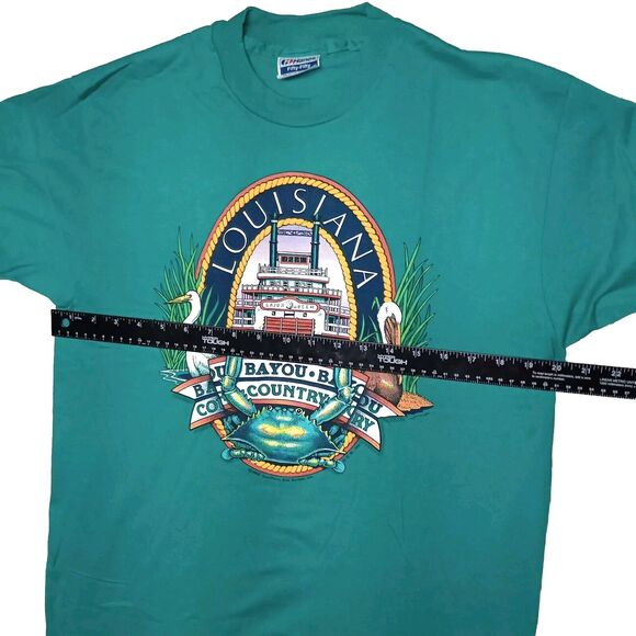 Louisiana Bayou Country TShirt Large Hanes Fifty-Fifty Tag Single Stitch USA - Picture 6 of 8